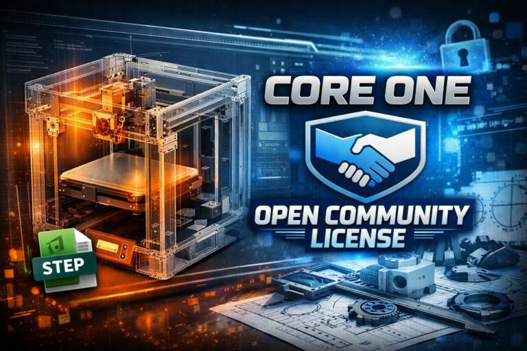 Prusa otevírá CAD soubory CORE One a představuje Open Community License