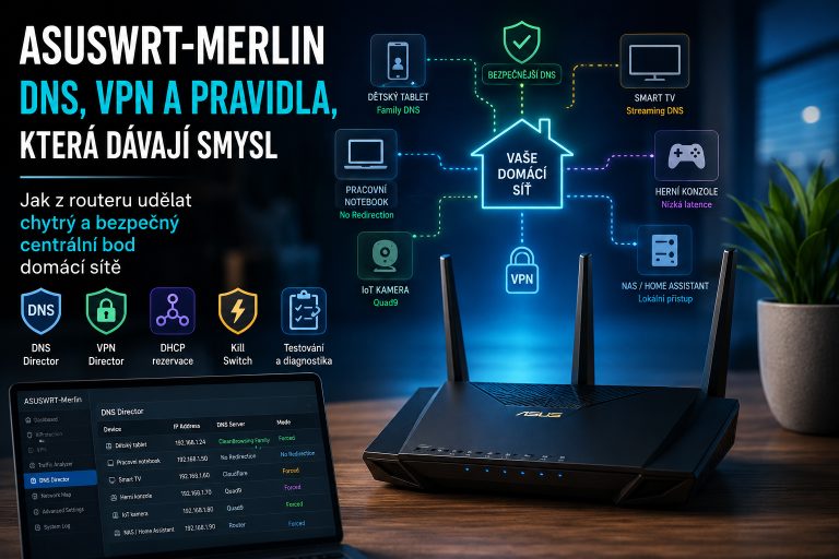 ASUS s Merlinem část 2: jak nastavit DNS, VPN Director a pravidla pro chytřejší domácí síť